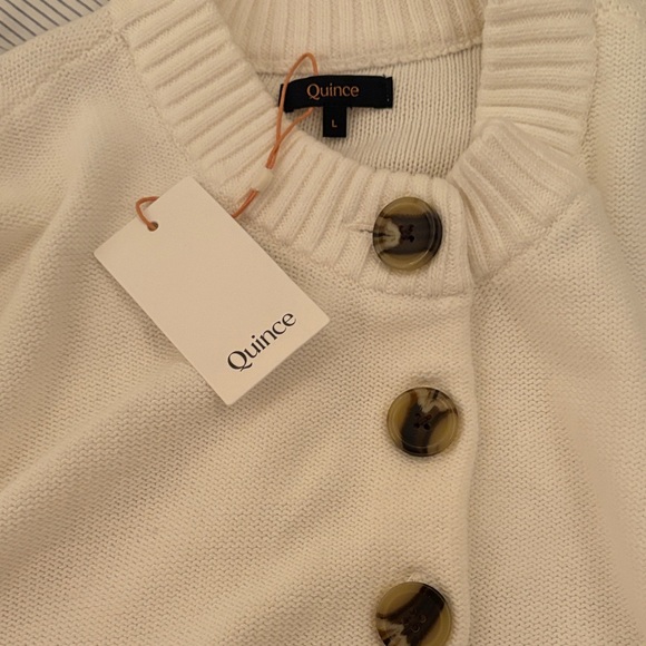 Quince Cream Button-Up Sweater - Picture 4 of 4